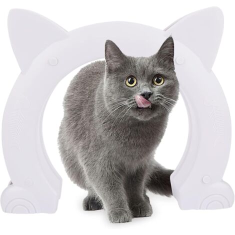 Chatière, chatière à 2 voies pour grand chien, chatière en plastique ABS, chatière pour porte intérieure creuse en PVC ou porte intérieure solide (blanc) (1/5)