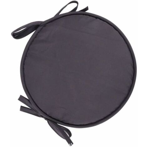 4pcs Mobilier de jardin Chaise ronde Tabouret à lacets Tabouret anti-dérapant 30cm Gris foncé