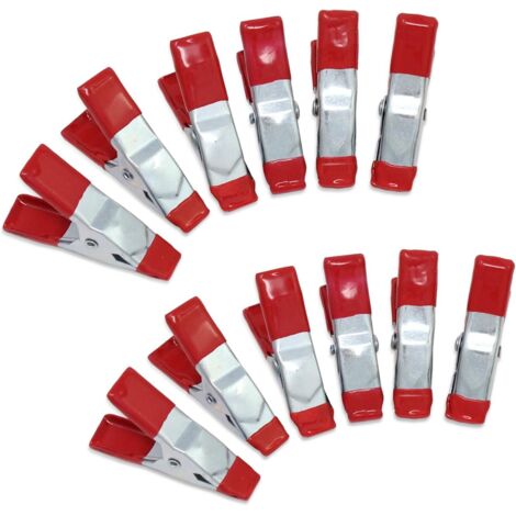 12PCS 2 pouces métal pince à ressort caoutchouc enduit Flip grip dump Camping bâche (1/4)