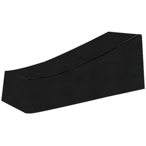 Housse de chaise longue de jardin, imperméable, coupe-vent, housse de chaise longue en tissu Oxford 210D durable, chaise longue (210x75x80/40cm) - Noir (1/5)