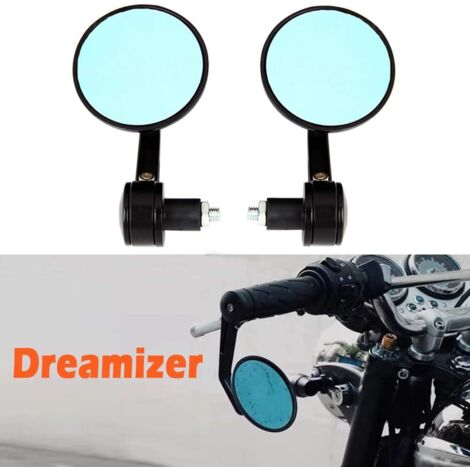 7/8" 22mm Rétroviseur de Guidon de Moto, Rétroviseurs Latéraux Moto Compatible avec Z1000 Z750 MT03 MT09 FZ6 SV650 SV1000 CB1000R CBF125 Monster M696 821 (1/5)
