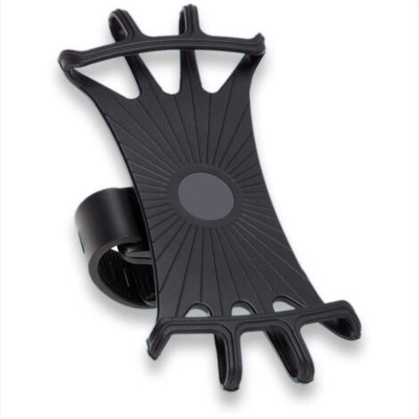 Support de téléphone de vélo en deux parties, support de vélo pour guidon, support de téléphone de vélo en silicone réglable pour smartphone (noir)
