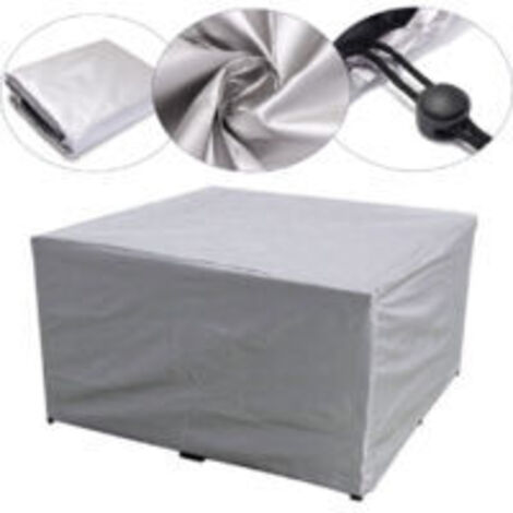 Ede Housses Pour Mobilier De Jardin 11511570cm Couverture Pour Meuble De Jardin 210D Oxford Tissu Imperméable Coupe-Vent Anti-UV Bache Protection Table De Jardin Exterieur-Argent Ikodm (1/5)