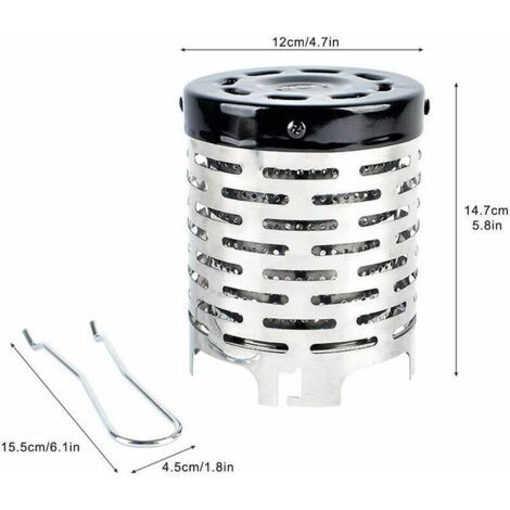 Ede Camping en Plein Air Chauffage Rechaud Mini Portable Hotte Poêle Équipement de Chauffage Adaptateur pour Les Activités en Plein air et Le Chauffage dans la Tente (1/4)