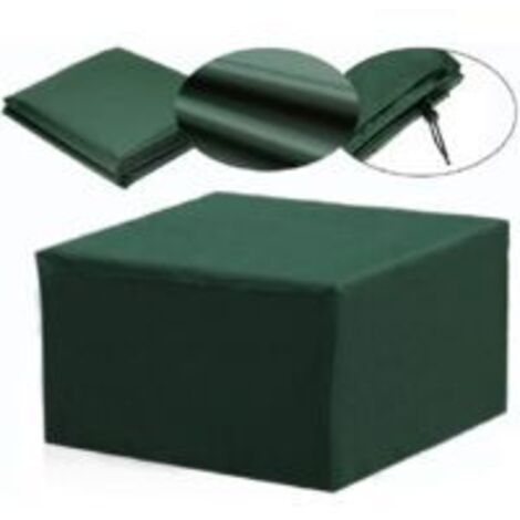 Ede Housse pour mobilier de jardin Housse de protection rectangulaire imperméable pour meubles de jardin, protection contre les UV, 13 tailles (vert) - 150x150x70cm LangRay (1/5)