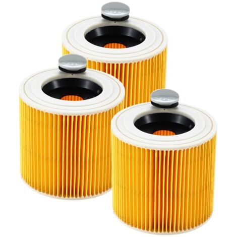 Ede Cartouche filtrante, lot de 3 filtres pour aspirateur Kärcher, compatible avec les modèles Kärcher WD3 Premium, WD2, WD3, MV3, MV2 SE4001 et SE4002, filtre de remplacement pour aspirateur Kärcher (1/3)