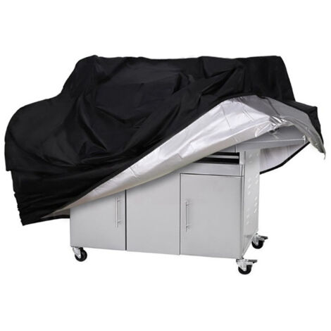 Ede 190T NoirS (14561117)Housse de barbecue en tissu Oxford 210D/190T, résistante au soleil et à la pluie (1/5)