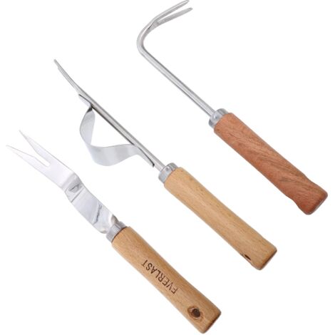 Désherbage Ensemble de 3 pièces désherbeur manuel de jardin extracteur à main en acier inoxydable outil de désherbage antidérapant cadeaux de jardinage pour l'élimination du chardon de pissenlit et d' (1/5)