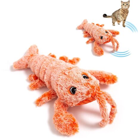 Jouet électronique interactif en forme de poisson pour chat – Jouet électrique doux pour chat, pochette à herbe à chat rechargeable – Peluche lavable, 3 vitesses, cordon USB – Jeu de poursuite passion (1/5)