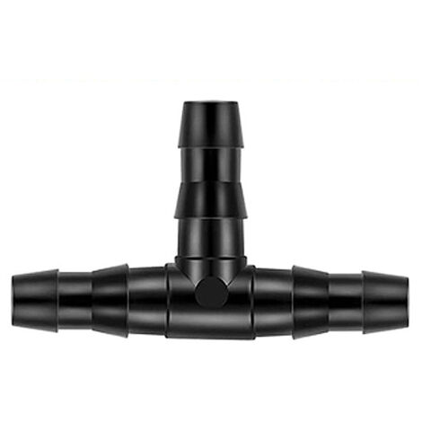 Ede 100 Pièces 4/7 mm Plastique Tee Raccord de Tuyau,T Connecteur Barbelé pour Tuyau d'arrosage de Jardin, Tee-Joint pour Irrigation Goutte a Goutte, pour Systèmes d'Arrosage Jardin, Pelouse (1/3)