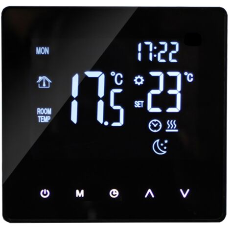 Ede Thermostat de Chauffage Intelligent Contrôleur de température numérique Écran Tactile LCD Semaine Programmable Chauffage de l'eau Thermostat Antigel pour la Maison, l'école, Le (1/5)