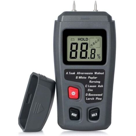 Testeur d'humidité du bois portable  - LCD - Pour détecteur d'humidité du bois - Pour la mesure de l'humidité du papier de bois de chauffage