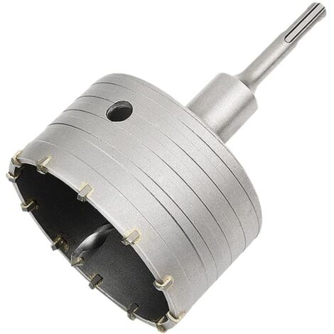 Scie à Cloche Trépan Béton avec Adaptateur SDS Plus 110 mm, Pour Brique Béton Ciment Pierre (100mm+110mm SDS Plus Adaptateur) (1/5)