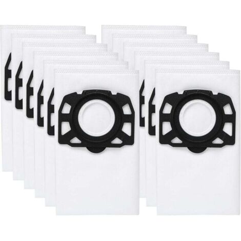 Lot de 12 Sacs de KFI 487 Filtre Sacs d'aspirateur accessoire pour Karcher WD4,WD5,WD6,MV4,MV5,MV6,WD4.000 ... WD5.999,2.863-006.0 (1/5)