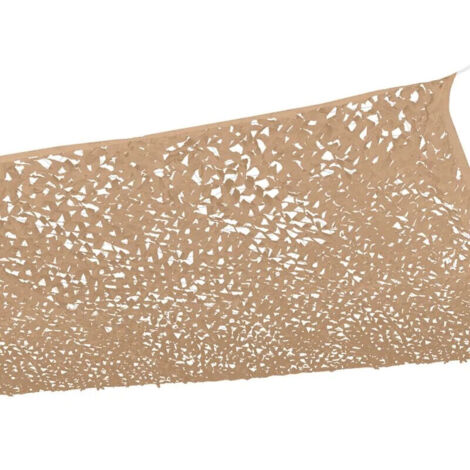 Ikodm – Toile d'ombrage ajourée jaune 150D – Design camouflage – Dimensions 3x4m – Imperméable et anti-oxydation – Installation facile (1/5)