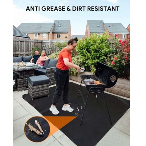 Tapis de Barbecue  - 50''36'' - Résistant au feu - Tapis de Protection de Sol - Tapis de Protection d'extérieur pour Barbecue à gaz au Charbon de Bois (1/5)