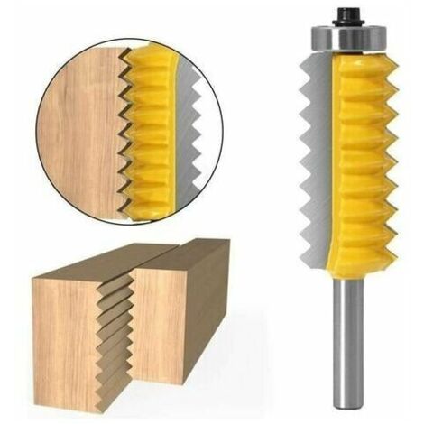 Panneau surélevé « V » Bits joint entures Colle Fraise pour bois Tenon Boiseries cône Tenon fraisage Tenoning machine - 8 mm Shank - 8X19X54 (1/5)