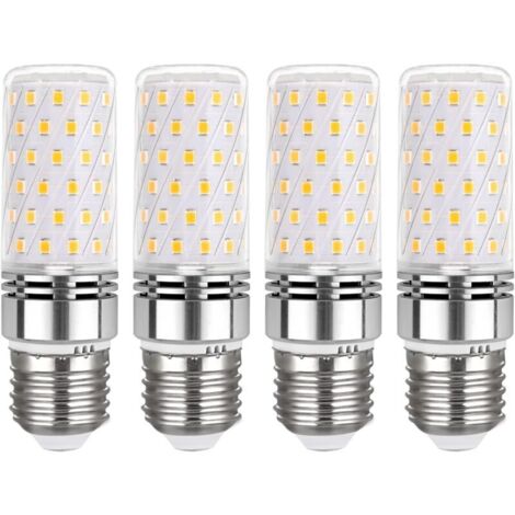 Ampoule E27 Mais LED 16W Blanc Chaud 3000K, 1450LM, 360° Lumière, Équivalent Halogène E27 100 Watt, AC 230V, Non-dimmable, Lampe LED E27 Mais Chaud pour Plafonnier, lot de 4 [Classe énergétique E] (1/4)