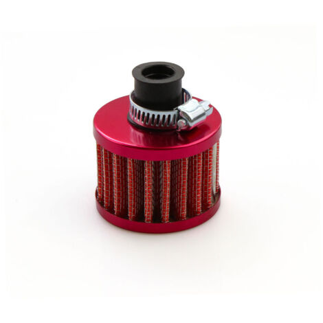 Ede 2pcs Filtre à air de voiture universel de 12 mm Filtre d'admission d'air froid, rouge (1/4)