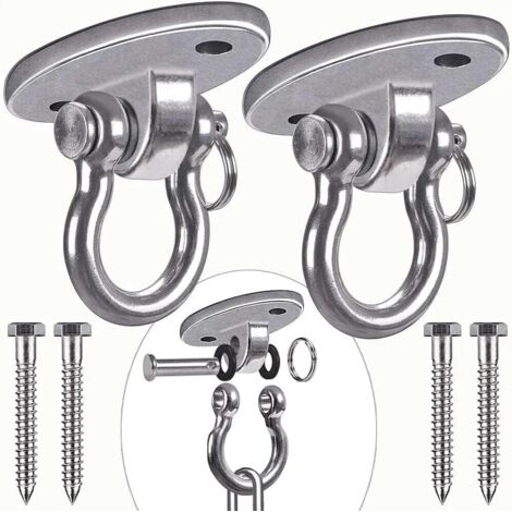 Ede Support et fixation pour hamac2 Pièces 304 Acier Inoxydable Lourds Crochet De Plafond, Crochets de Suspension, Yoga, hamac, Chaise accrochante (1/5)