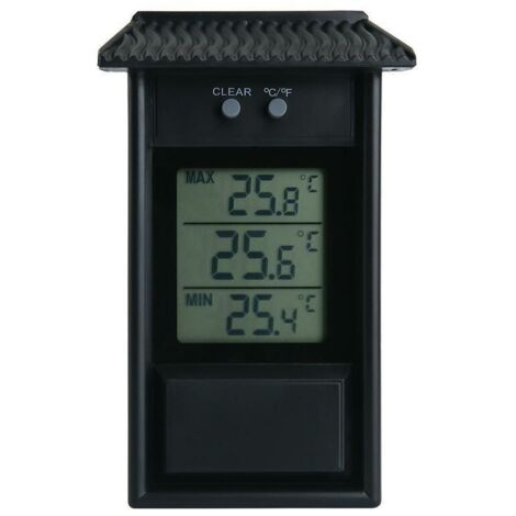 Thermomètre Électronique Extérieur Thermomètre Extérieur Thermohygromètre Électronique Étanche Réfrigérateur Thermomètre Taille Température Valeur Mémoire Fonction 13.2x8x3 (Cm) Noir 1pc (1/3)