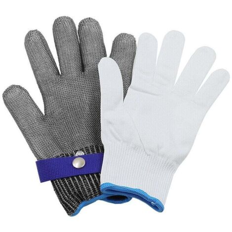 Gants Anti Coupure Gants de Travail Protection Haute Performance Niveau 5 Gant Protection Cuisine pour Découpe de Viande, Filet de Poisson, Mandoline, D'huîtres et Sculpture (M) (1/5)