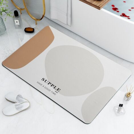 Ede Peu profond 4060cm (terre de diatomées) Tapis de sol en terre de diatomées, tapis antidérapant pour salle de bain, tapis absorbant pour porte de salle de bain (1/5)
