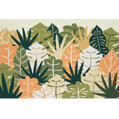 Ede Feuilles mortes retournant à leurs racines - Panneau horizontal 5080cm Anneau de soie Tapis de sol bouclé de style rustique, résistant à la saleté et à l'usure, découpable à volonté, antidérapant, (1/4)