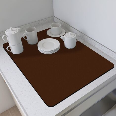 Ede Brun foncé 5080cm (terre de diatomées) Tapis absorbant en terre de diatomées de couleur unie, résistant aux hautes températures, isolant thermique, pour la maison, les restaurants et les éviers de (1/5)