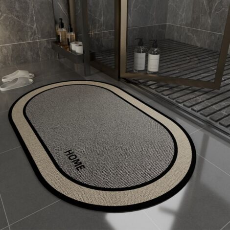 Ede Seattle - Style A - Terre de diatomées ovale 4060cm Les tapis de sol en terre de diatomées sont faciles à nettoyer et conviennent aux salles de bains, toilettes et sanitaires. Ils sont résistants (1/5)