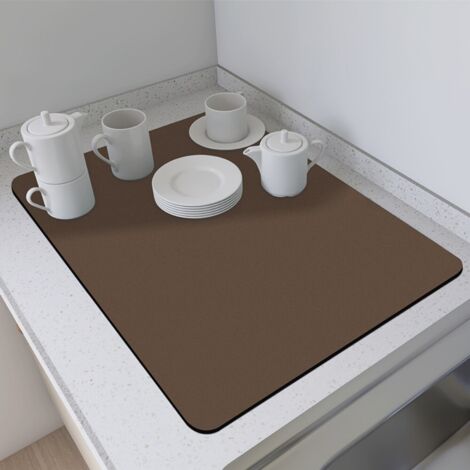 Ede Brun clair, 3050cm (terre de diatomées) Tapis absorbant en terre de diatomées de couleur unie, résistant aux hautes températures, isolant thermique, pour la maison, les restaurants et les éviers d (1/5)