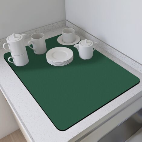 Ede Vert foncé, 4060cm (terre de diatomées) Tapis absorbant en terre de diatomées de couleur unie, résistant aux hautes températures, isolant thermique, pour la maison, les restaurants et les éviers d (1/5)