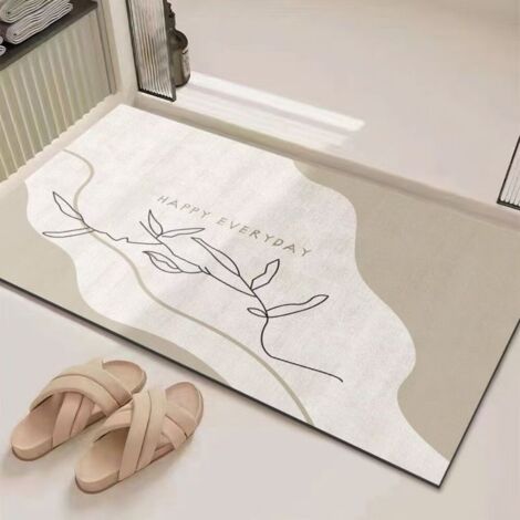 Ede Sumo 4060cm Boue de diatomées Tapis de sol en terre de diatomées, facile à nettoyer, tapis de salle de bain, tapis de toilette, absorbant et antidérapant (1/5)