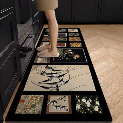 Ede Mobi 5020cm (revêtement mural en terre de diatomées) Tapis de sol de cuisine en terre de diatomées, résistant à l'usure et facile à nettoyer, idéal pour un usage domestique, à larges bandes, absor (1/5)