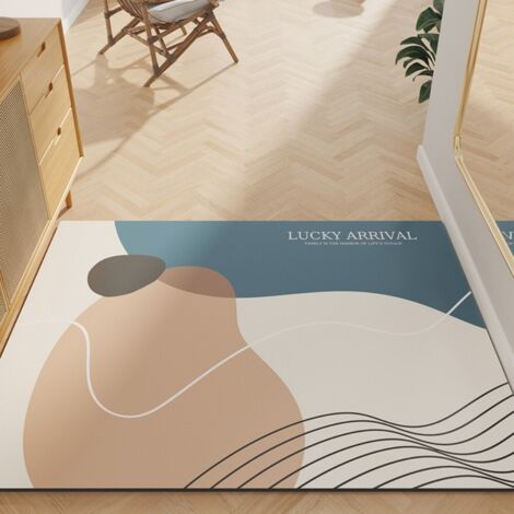 Ede Orchidées printanières et chrysanthèmes d'automne - Impression horizontale 5080cm (cuir) Tapis de sol en cuir imperméable et résistant à l'huile, lavable et facile d'utilisation, adapté à un usage (1/5)