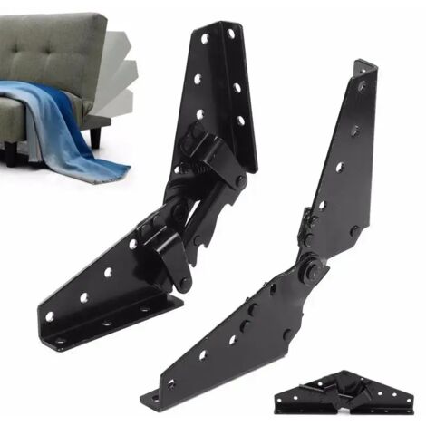 Aiperq – Charnière de meuble réglable – Mécanisme d'angle à 3 positions – Installation facile – Lot de 2 ensembles pour canapé et lit pliant (1/4)