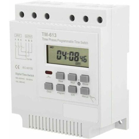 Aiperq Minuterie Programable - Minuteur 380V TM-613 Commutateur de minuterie pour moteur triphasé (1/4)