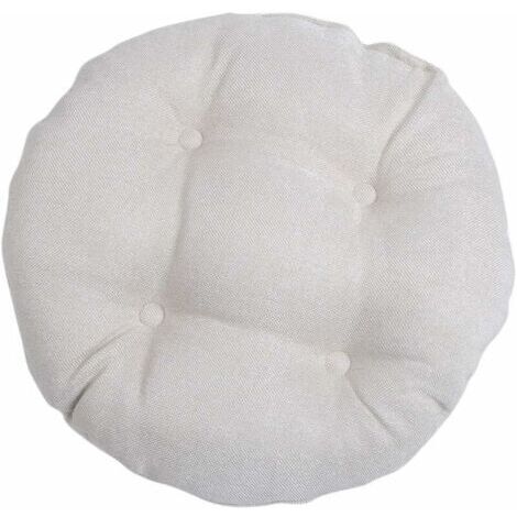 Ede Rond Coussin de Chaise Galette de Chaise pour Maison Bureau Jardin Coussin Decoratif pour Terrasse Tatami Siège Intérieur Extérieur Beige L,45 x 45cm (1/4)