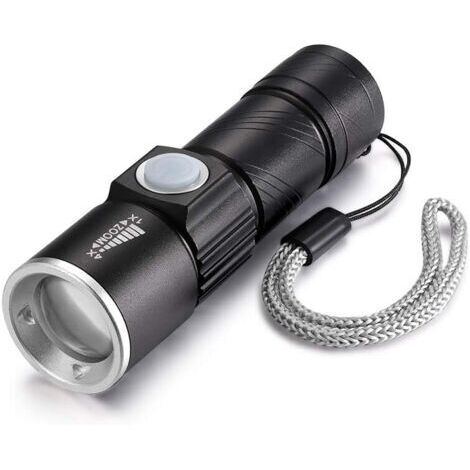 Ede Lampe torche UV USB rechargeable, UV 395nm LED Lampe de poche, avec clip, résistant à l'eau, détection de vêtements pour animaux de compagnie/urgence, urine des animaux domestiques
