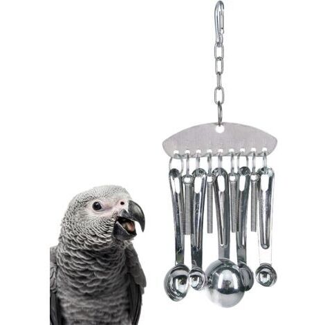 Ede Jouet à mâcher pour oiseaux en acier inoxydable, jouet à mâcher pour perroquets, jouet à mâcher pour oiseaux, perroquets (1/5)