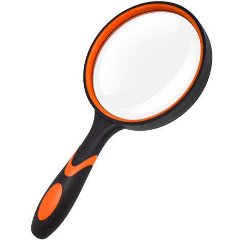 Ede Loupe de lecture de 100 mm, loupe de poche avec poignée en caoutchouc antidérapante, adaptée aux enfants et aux personnes âgées pour la lecture de livres scientifiques. (1/5)