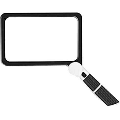 Ede Loupe Pleine Page 5X pour la Lecture, Loupe éClairéE Pliante avec 48 LumièRes LED, Loupe à Main Rectangulaire (1/4)