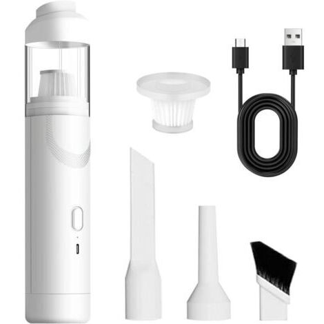Ede Aspirateur de voiture sans fil, portable, léger, sans fil, batterie rechargeable, aspirateur à main pour voiture, bureau, claviers (1/4)
