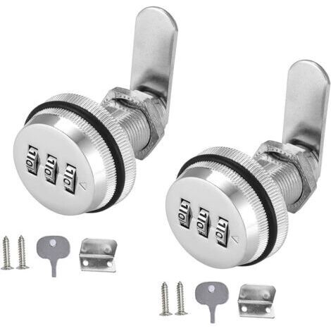 Ede 2 Pièces Tiroir de sécurité Boîte aux Lettres, Cam Cabinet Code Lock, Serrure à Came Sans Clé, Serrure de Combinaison, pour la Boîte aux Lettres du Tiroir de l'armoire (1/5)