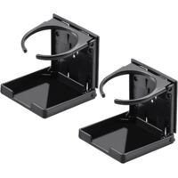 2 Pièces Porte Gobelet Voiture, Porte Boisson Voiture Pliable pour Voiture Truck Boat Van - 98 mm, Noir