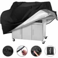 Housse de barbecue imperméable en tissu Oxford pour barbecue Char-Broil Weber Brinkmann etc,145×61×117cm