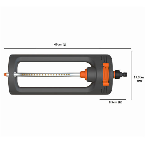 Arroseur automatique oscillant à 19 trous pour pelouses, jardins et terrasses (1/4)