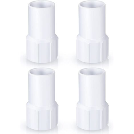 Manchons de tuyau d'aspirateur de piscine, manchons filetés de 1-1/2 pouce, adaptés aux connecteurs d'extrémité d'aspirateur enroulés en spirale, paquet de 4. (1/5)