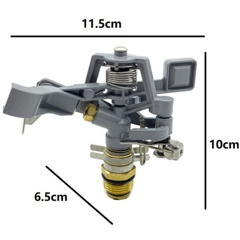 Tête d'arrosage automatique rotative à 360° pour l'irrigation agricole et l'irrigation goutte à goutte, tête d'arrosage de jardin à bras oscillant en plastique pour l'arrosage automatique (1/5)