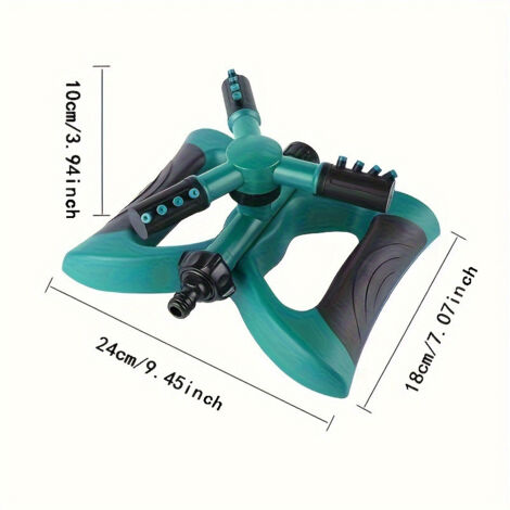 Kit d'arrosage automatique pour jardin Arroseur orientable à 360° + tuyau d'arrosage haute pression vert foncé Outils de nettoyage et d'entretien pour pommeau de douche Système d'irrigation de jard (1/5)